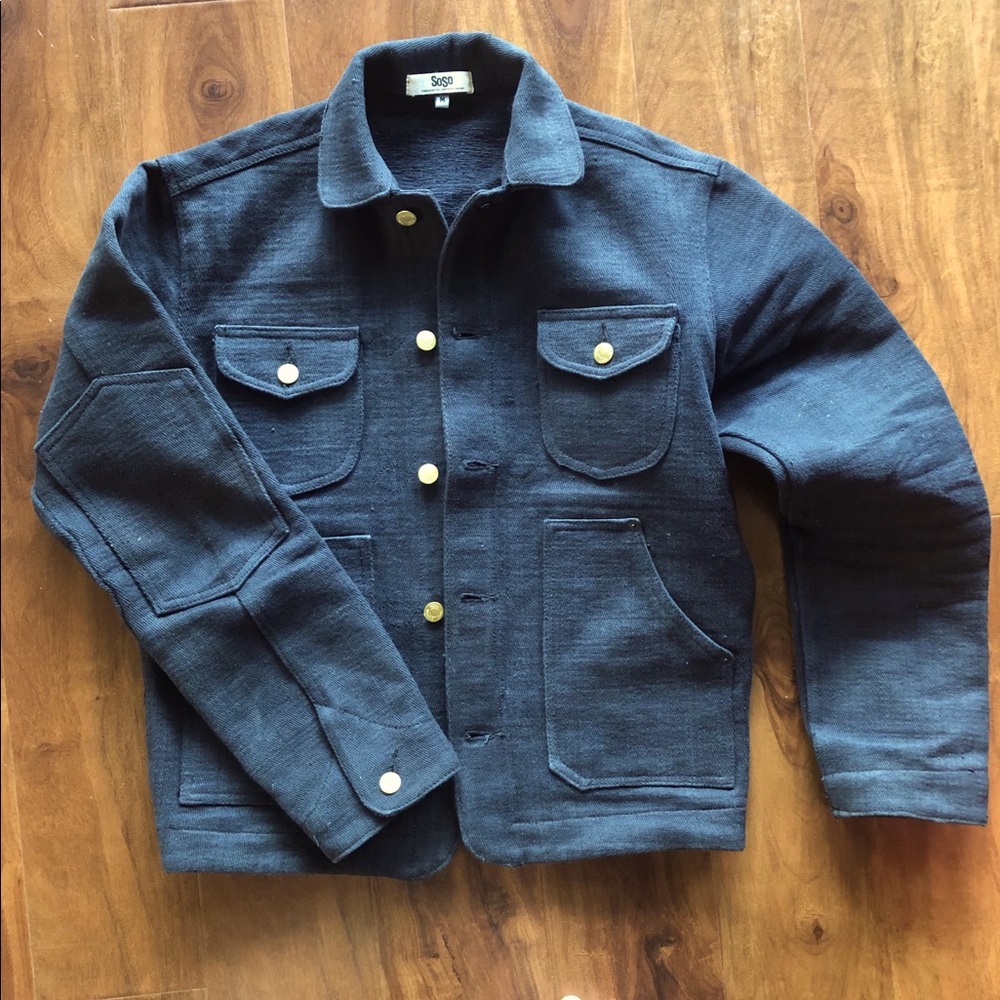 Soso custom Heavyweight Black denim jacket M
